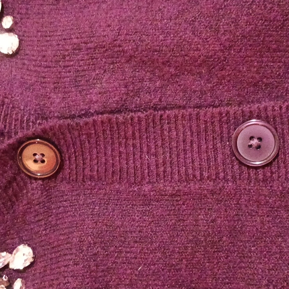 EXPRESS ⚜️ Rheinstone Embellished Puff Sleeve Cardigan.   XL - Picture 9 of 11